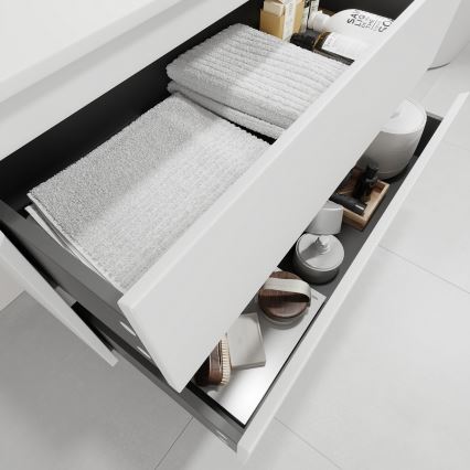 Mobile da bagno con lavabo TRONDHEIM/LJORDAL 90x57x46 cm bianco/ottone