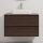 Mobile da bagno con lavabo TRONDHEIM/LJORDAL 90x57x46 cm noce/bianco