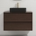 Mobile da bagno con lavabo TRONDHEIM/LJORDAL 90x57x46 cm noce/nero