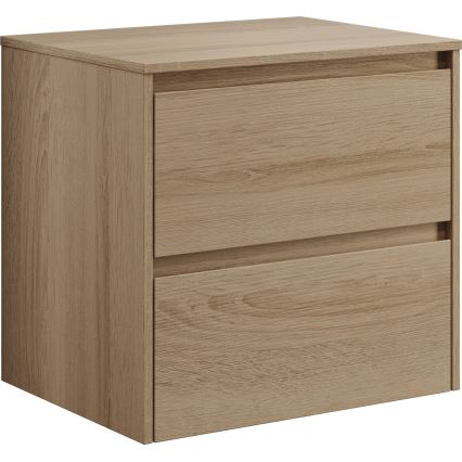 Mobile da bagno con lavabo TRONDHEIM/VIKEDAL 60 x 57 x 46 cm rovere/bianco