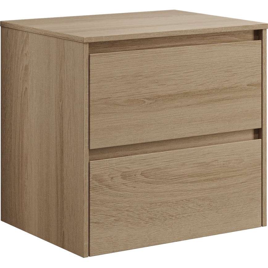 Mobile da bagno con lavabo TRONDHEIM/VIKEDAL 60 x 57 x 46 cm rovere/bianco