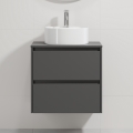 Mobile da bagno con lavabo TRONDHEIM/VIKEDAL 60x57x46 cm antracite/bianco