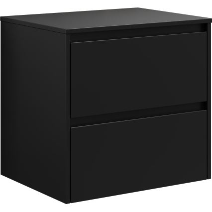 Mobile da bagno con lavabo TRONDHEIM/VIKEDAL 60x57x46 cm nero/bianco