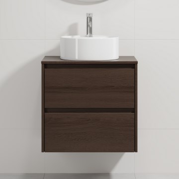 Mobile da bagno con lavabo TRONDHEIM/VIKEDAL 60x57x46 cm noce/bianco