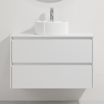 Mobile da bagno con lavabo TRONDHEIM/VIKEDAL 90x57x46 cm, bianco