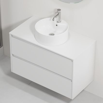 Mobile da bagno con lavabo TRONDHEIM/VIKEDAL 90x57x46 cm, bianco