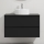 Mobile da bagno con lavabo TRONDHEIM/VIKEDAL 90x57x46 cm nero/bianco