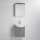 Mobile da bagno con lavabo Vang + armadietto con specchio a LED 230V IP44 grigio