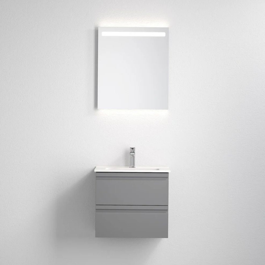 Mobile da bagno con lavabo VEDO + specchio LED LED/10W/230V IP44 grigio