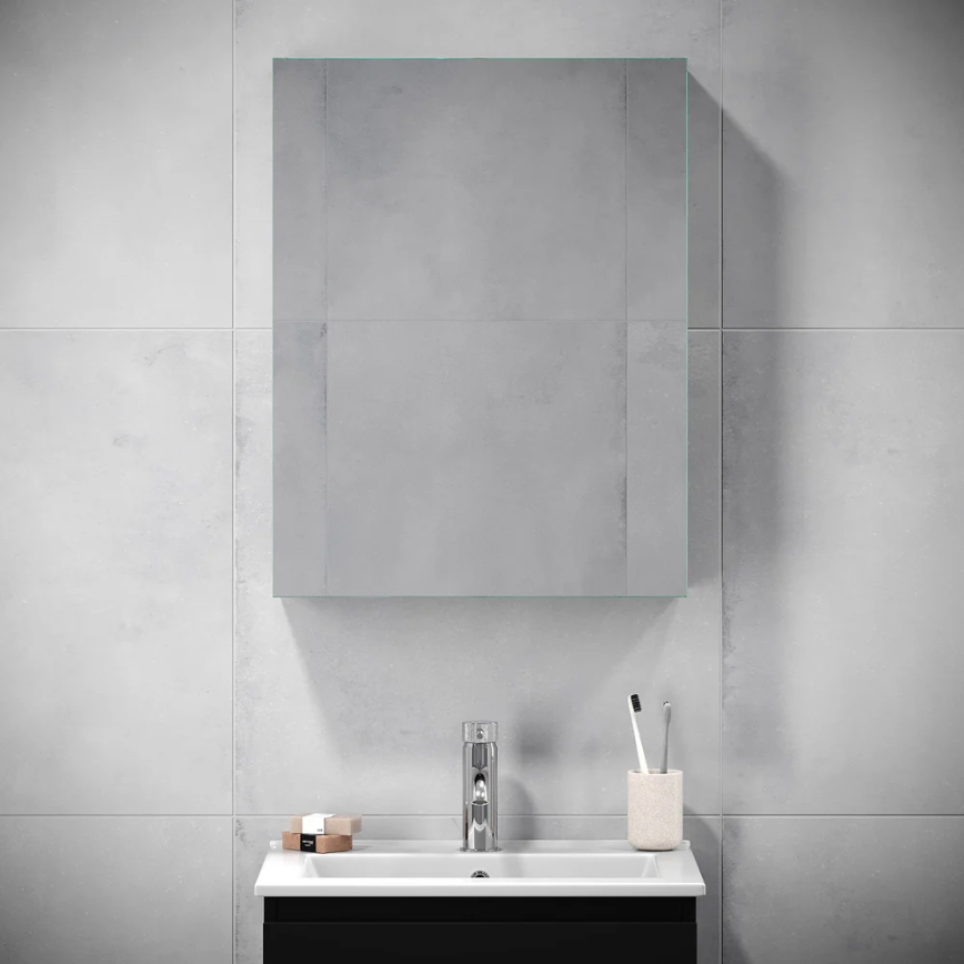 Mobile da bagno con specchio HENRY 65x50 cm nero