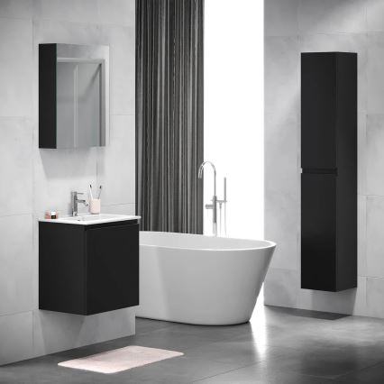 Mobile da bagno con specchio HENRY 65x50 cm nero