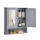 Mobile da bagno con specchio ZARA 58,5 x 56,5 cm, grigio