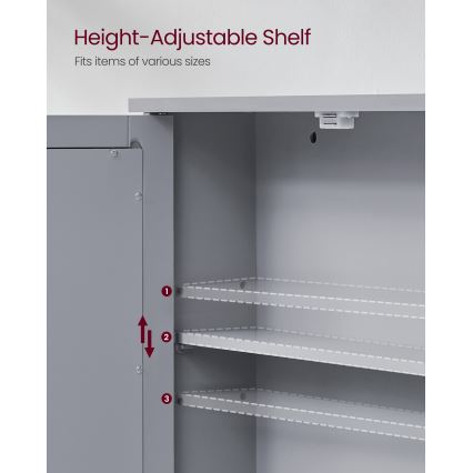Mobile da bagno con specchio ZARA 58,5 x 56,5 cm, grigio