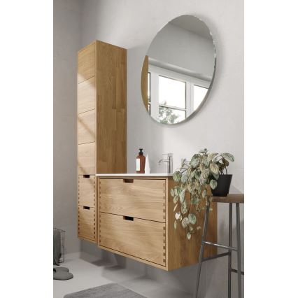 Mobile da bagno GRIBSKOV 175 cm beige/rovere