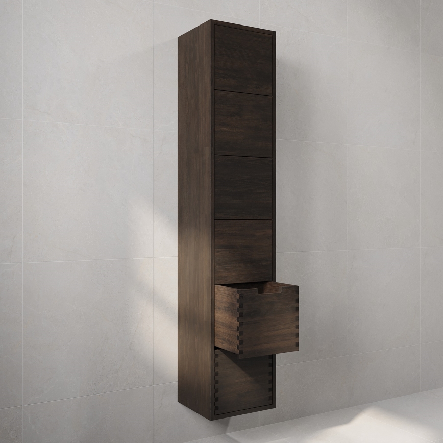 Mobile da bagno GRIBSKOV 175 cm marrone/rovere