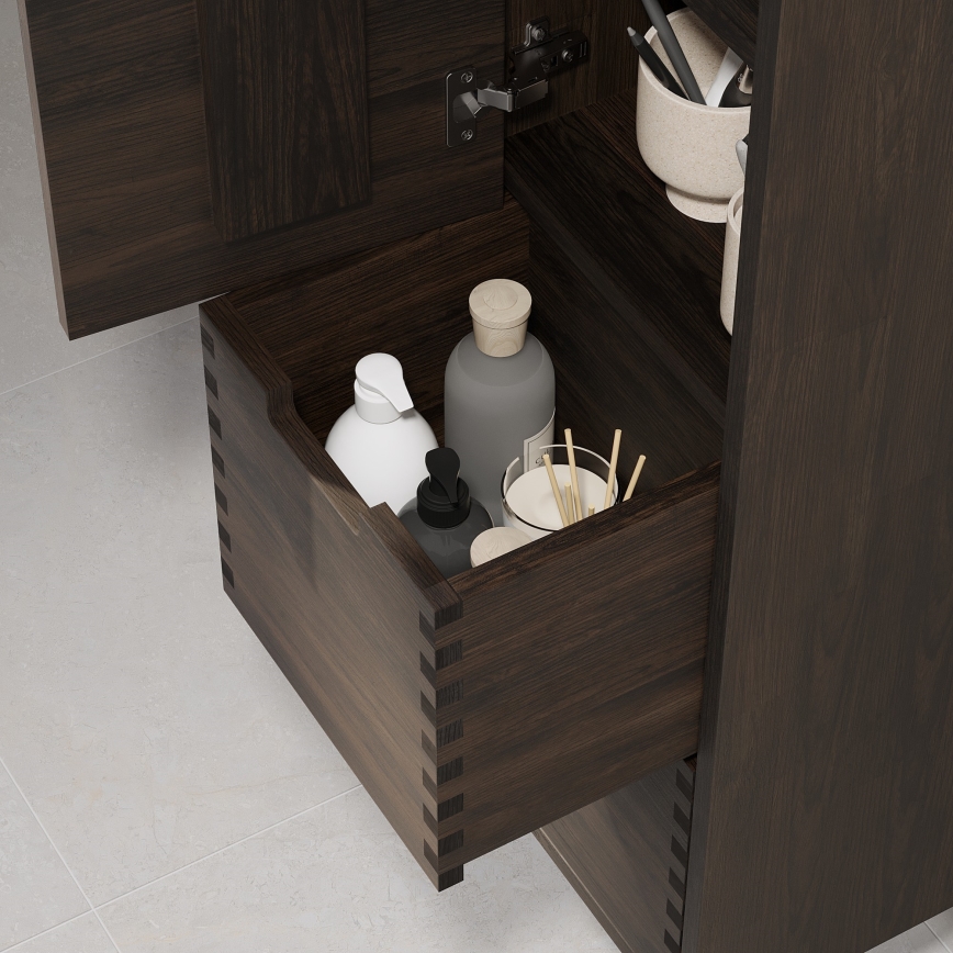 Mobile da bagno GRIBSKOV 175 cm marrone/rovere