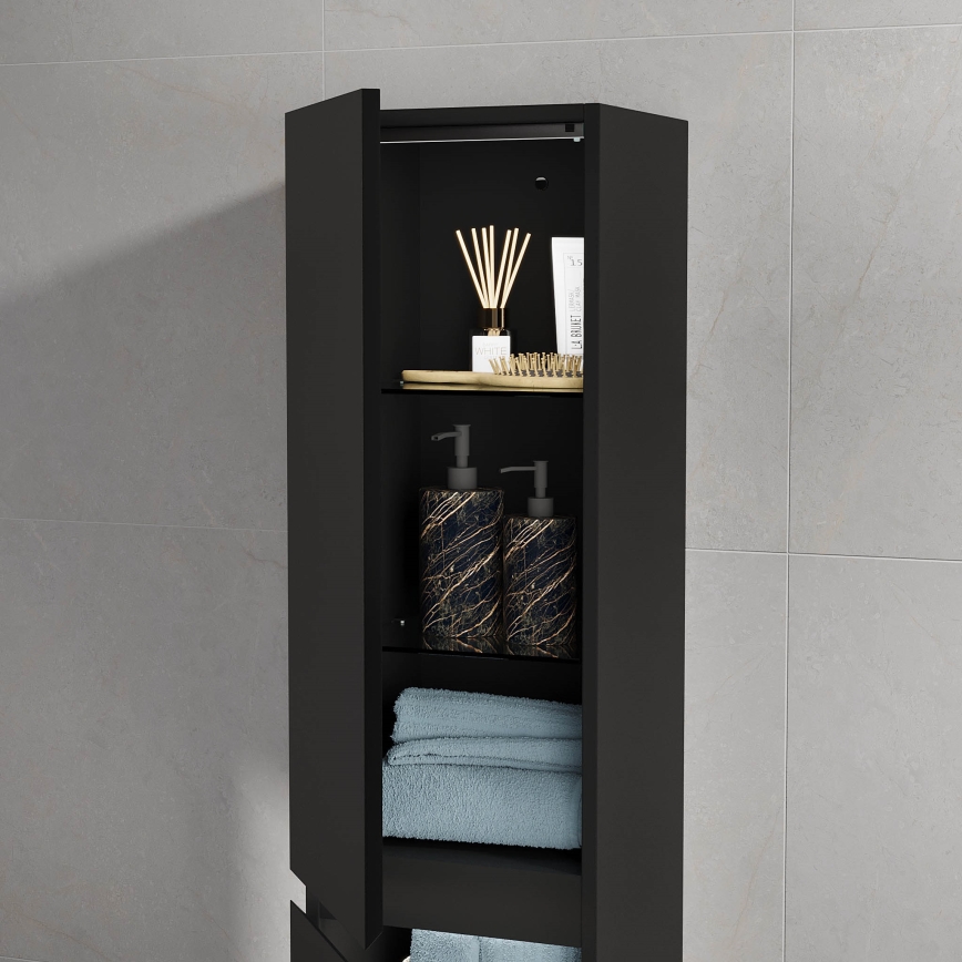 Mobile da bagno HELSINKI 174 cm nero