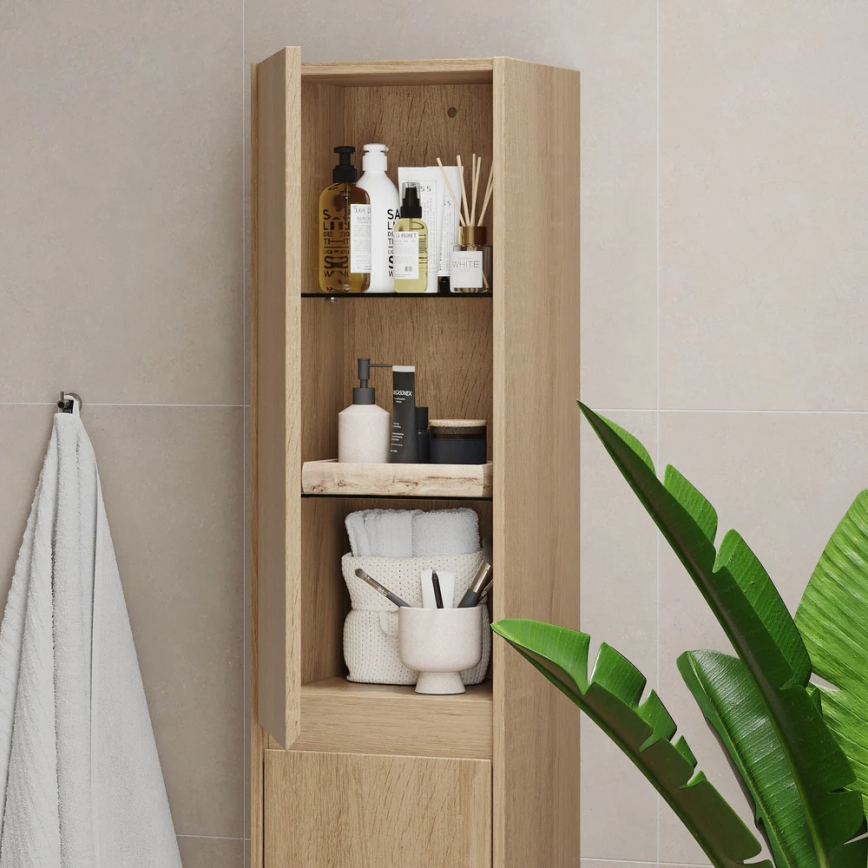 Mobile da bagno MOLDE 174 cm in rovere