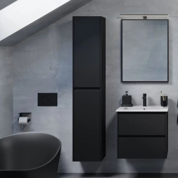 Mobile da bagno MOLDE 35x174x32 cm nero