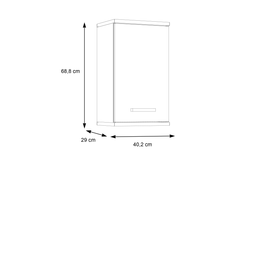 Mobile da bagno sospeso VENOM bianco/rovere sonoma