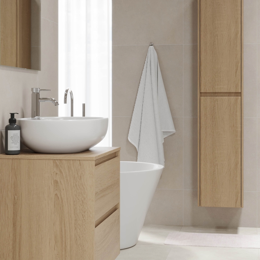 Mobile da bagno TRONDHEIM 174 cm in rovere