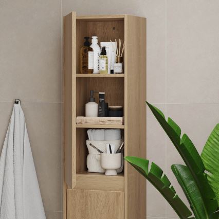 Mobile da bagno TRONDHEIM 174 cm in rovere