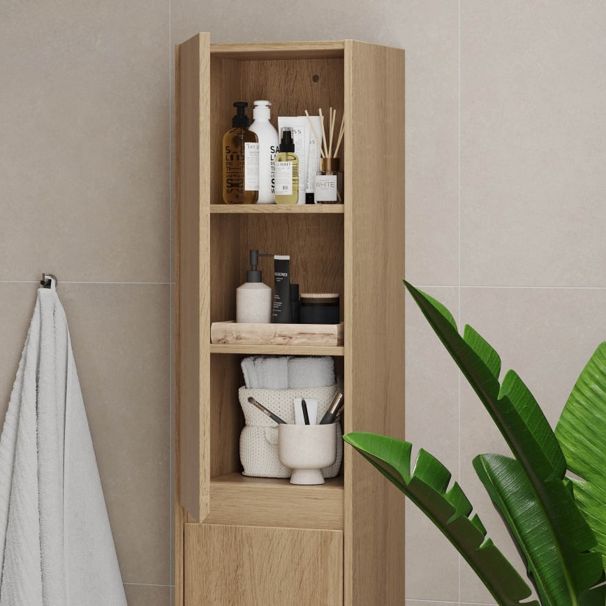 Mobile da bagno TRONDHEIM 174 cm in rovere