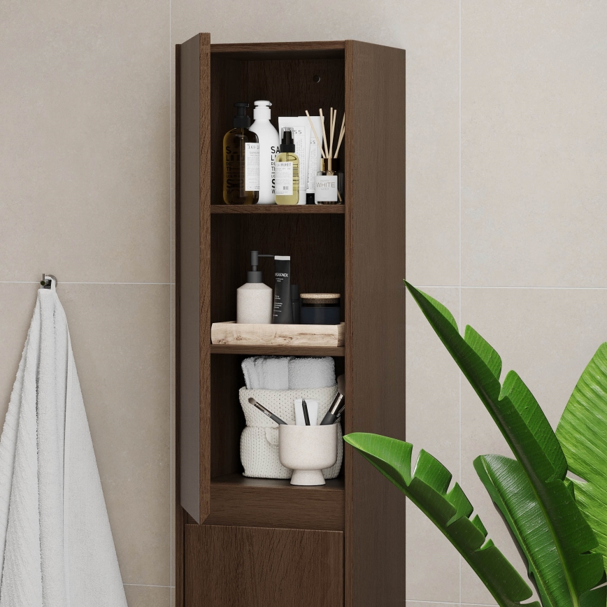 Mobile da bagno TRONDHEIM 174 cm noce