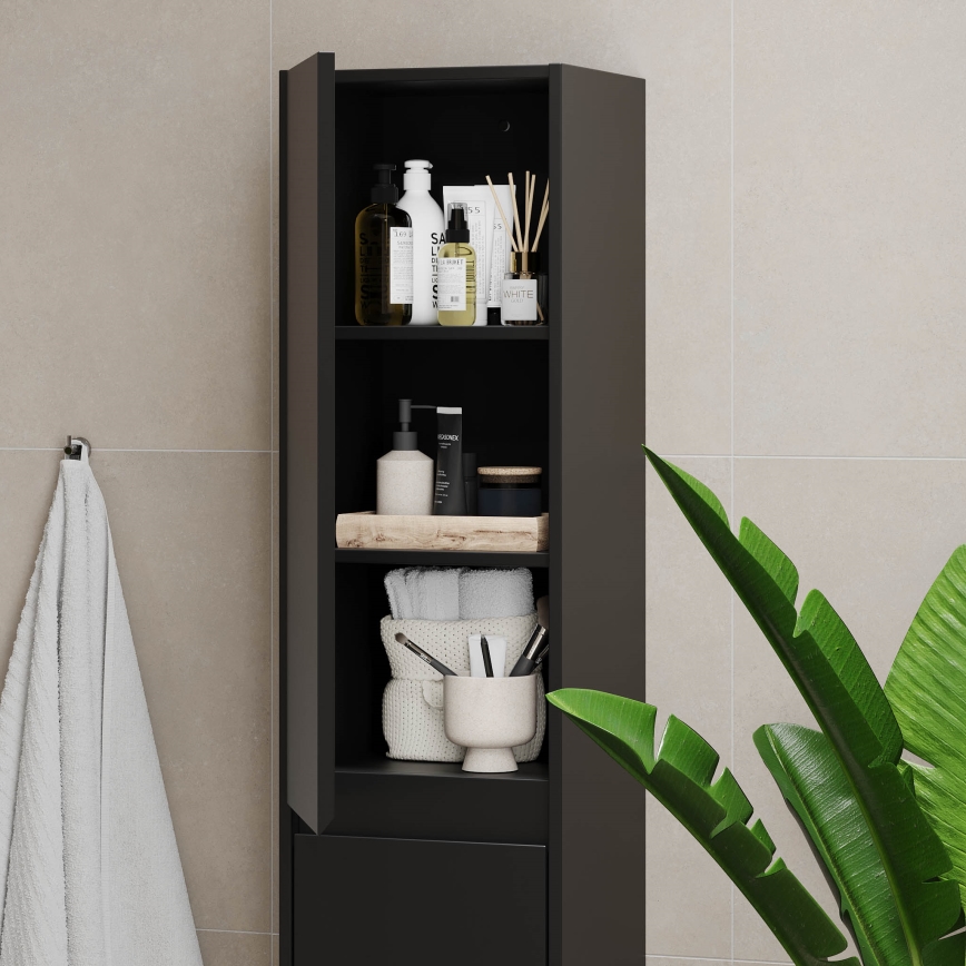 Mobile da bagno TRONDHEIM 35x174x30 cm nero