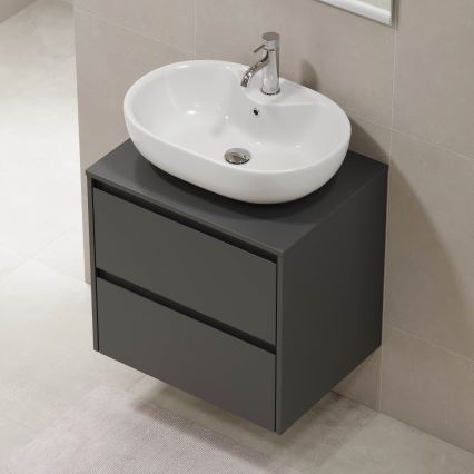 Mobile da bagno TRONDHEIM per lavabo 60 cm antracite