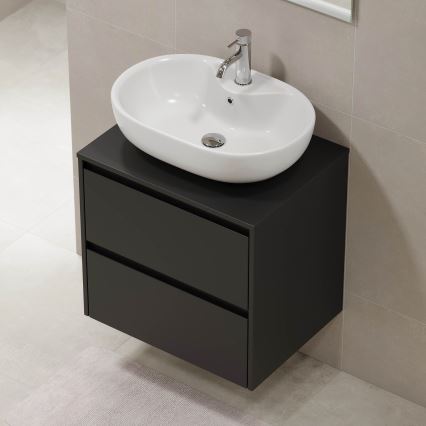Mobile da bagno TRONDHEIM per lavabo 60 cm, nero