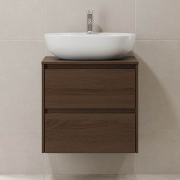 Mobile da bagno TRONDHEIM per lavabo 60 x 57 x 46 cm, noce