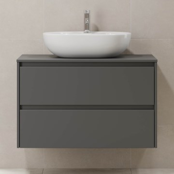 Mobile da bagno TRONDHEIM per lavabo 90 cm, antracite