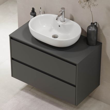 Mobile da bagno TRONDHEIM per lavabo 90 cm, antracite
