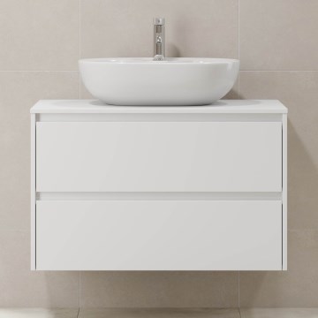 Mobile da bagno TRONDHEIM per lavabo 90 cm, bianco