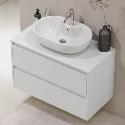 Mobile da bagno TRONDHEIM per lavabo 90 cm, bianco