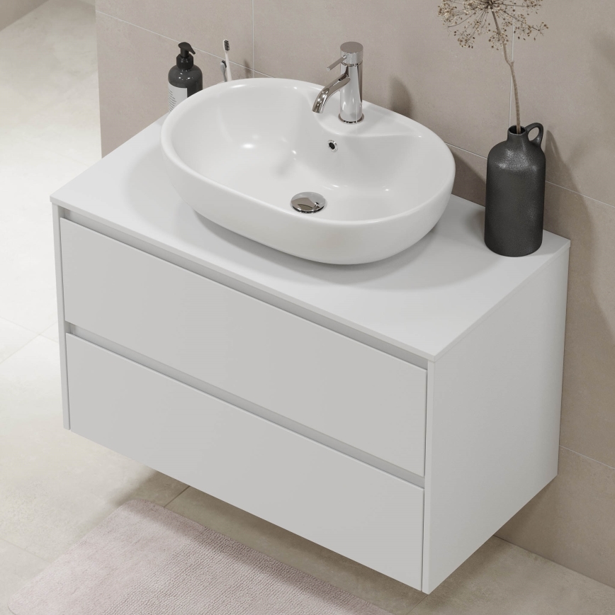 Mobile da bagno TRONDHEIM per lavabo 90 cm, bianco