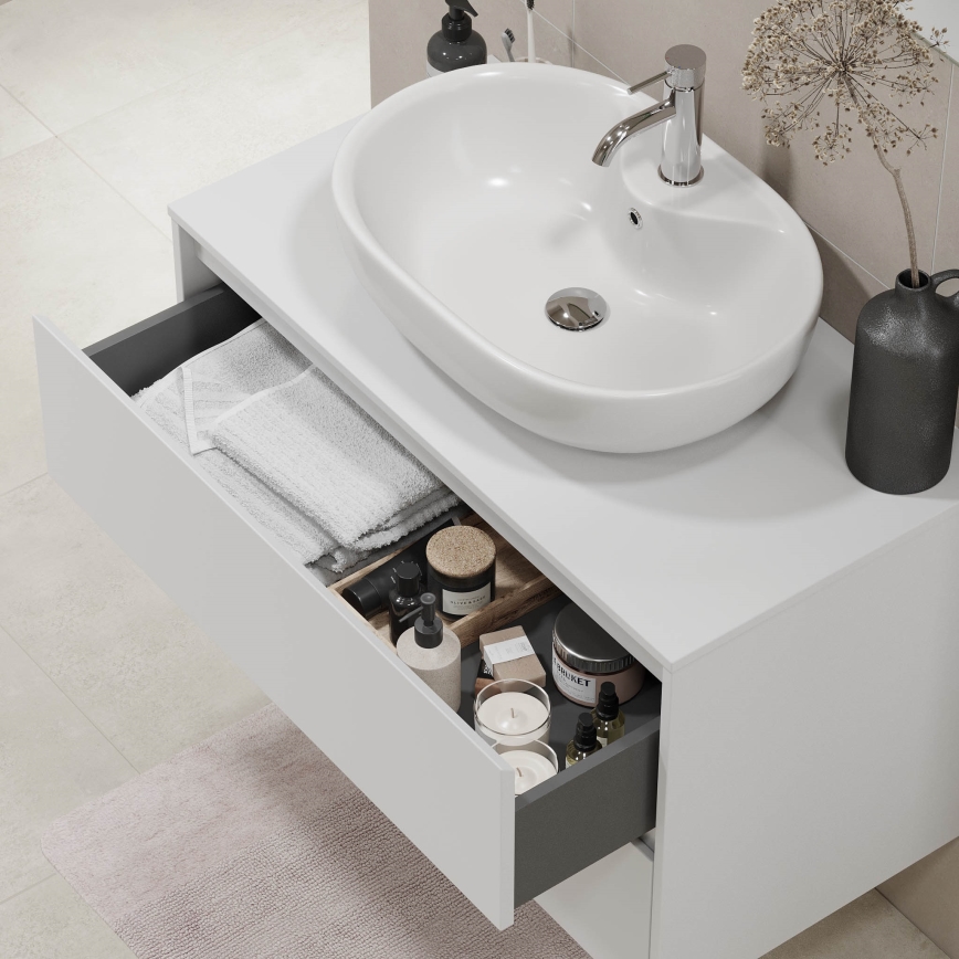 Mobile da bagno TRONDHEIM per lavabo 90 cm, bianco