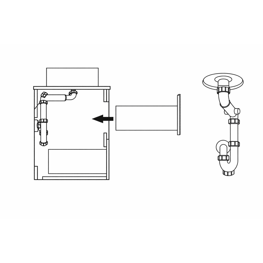 Mobile da bagno TRONDHEIM per lavabo 90x57x46 cm nero