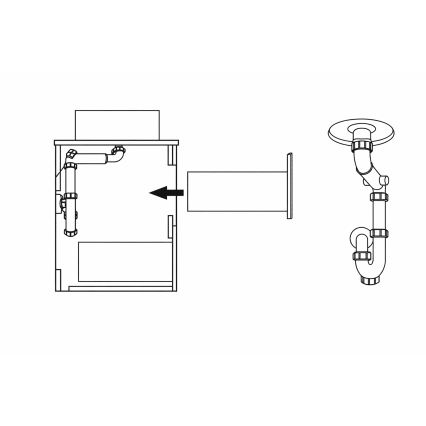 Mobile da bagno TRONDHEIM per lavabo da 90 cm, nero
