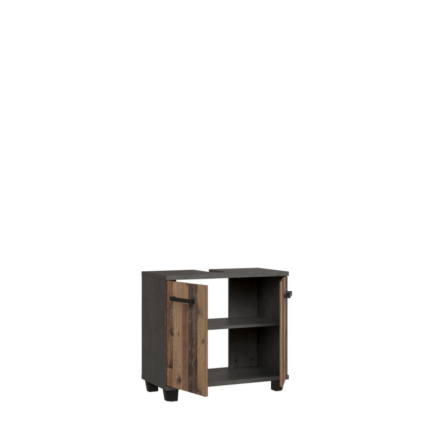 Mobile da bagno VENOM antracite/marrone