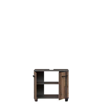 Mobile da bagno VENOM antracite/marrone