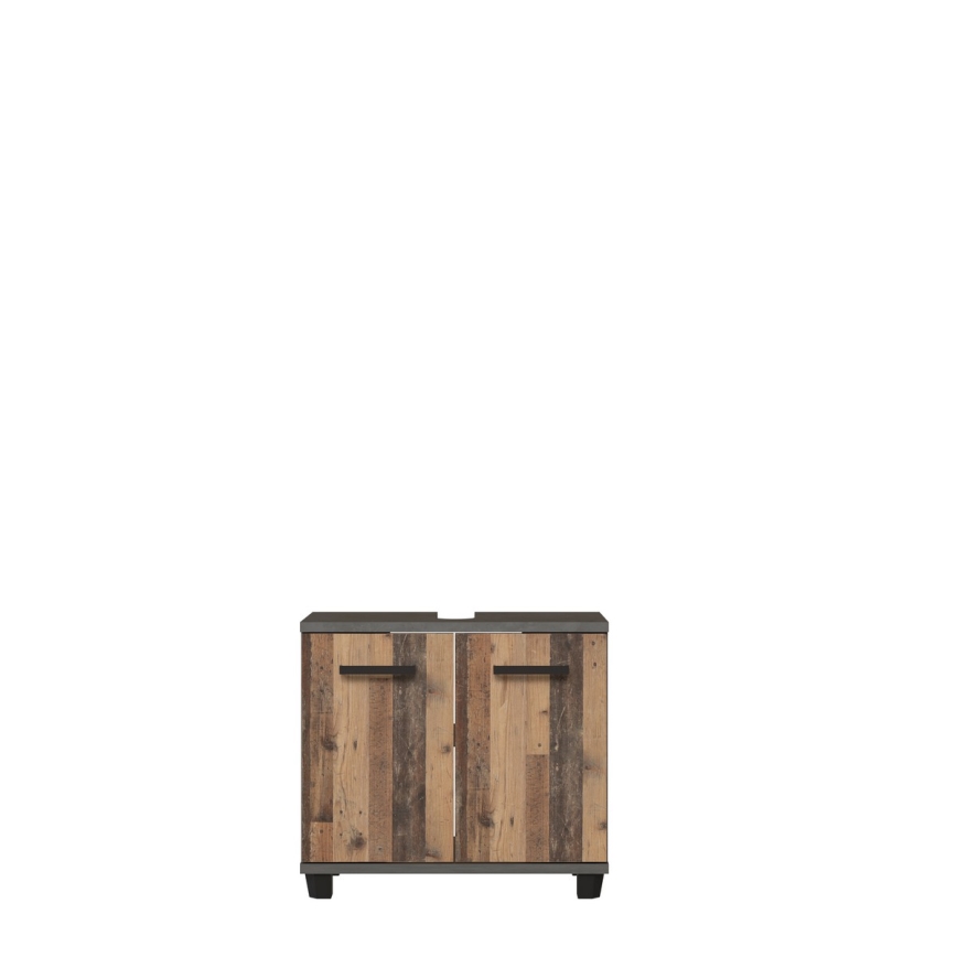 Mobile da bagno VENOM antracite/marrone