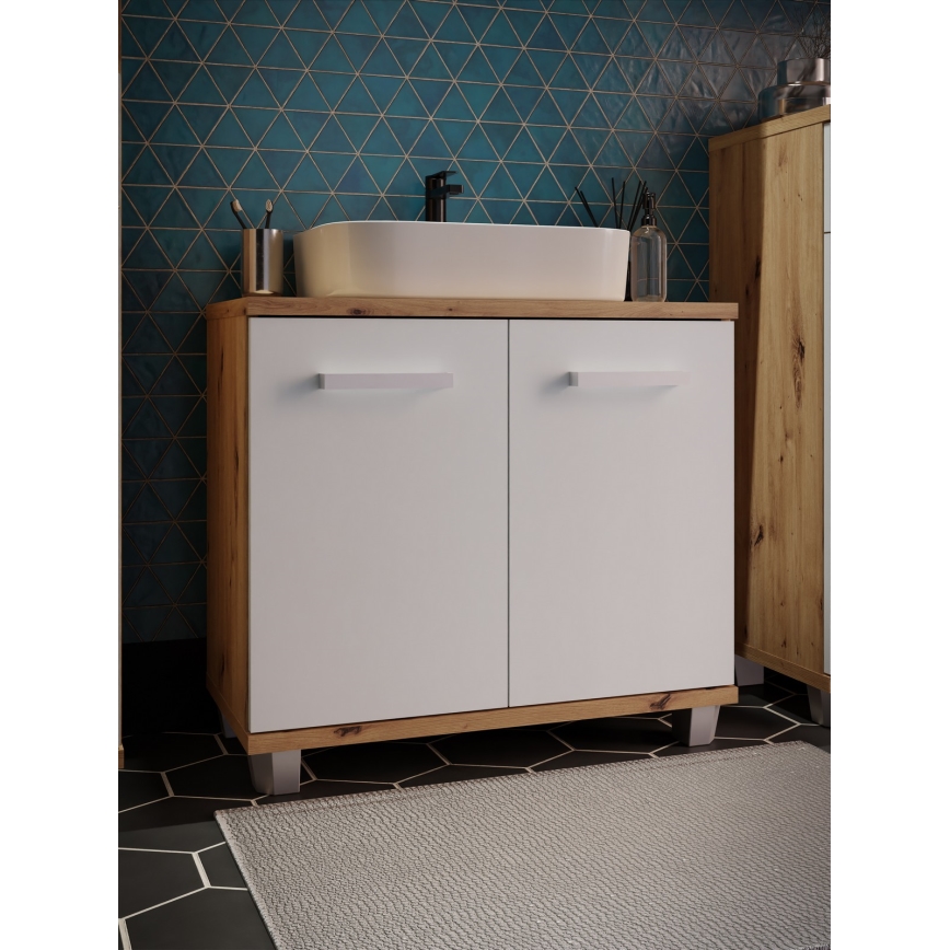 Mobile da bagno VENOM bianco/rovere Artisan