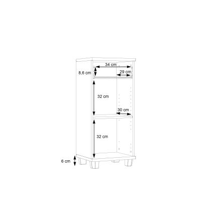 Mobile da bagno VENOM bianco/rovere Sonoma