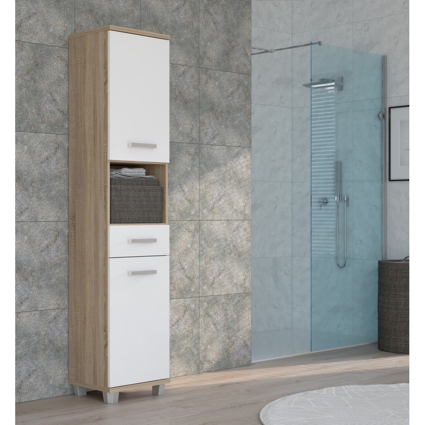Mobile da bagno VENOM bianco/rovere Sonoma