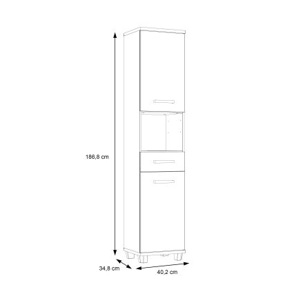 Mobile da bagno VENOM bianco/rovere Sonoma