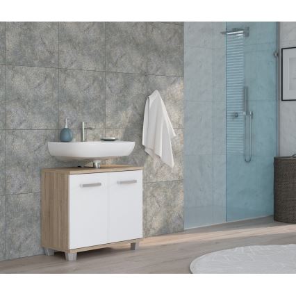 Mobile da bagno VENOM bianco/rovere Sonoma