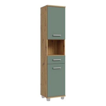 Mobile da bagno VENOM verde/rovere artisan