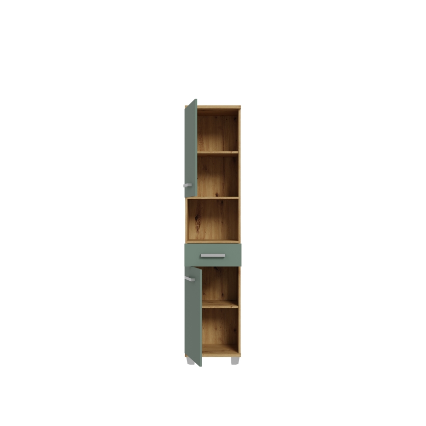 Mobile da bagno VENOM verde/rovere artisan